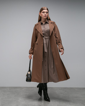 Max Mara Weekend Двобортний тренч Barni кольору хакі BARNI