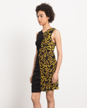 Versace Jeans Couture Чорна сукня з принтом Sketch Couture 74HAO900NS217