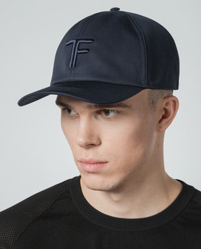 Tom Ford Синя кепка з фактурним логотипом MH003TCN036G