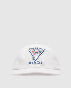 Casablanca Біла кепка La Jouese з вишивкою AF23HAT00201w