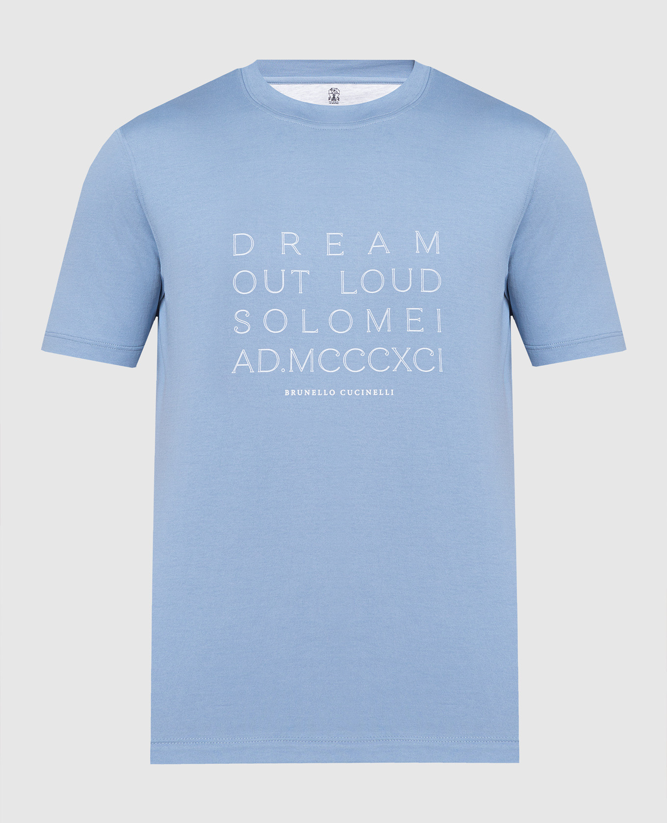Голубая футболка с принтом Dream out loud