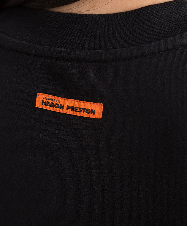 Heron Preston Black mini dress with HPNY logo embroidery HWDE002C99JER001 изображение 5