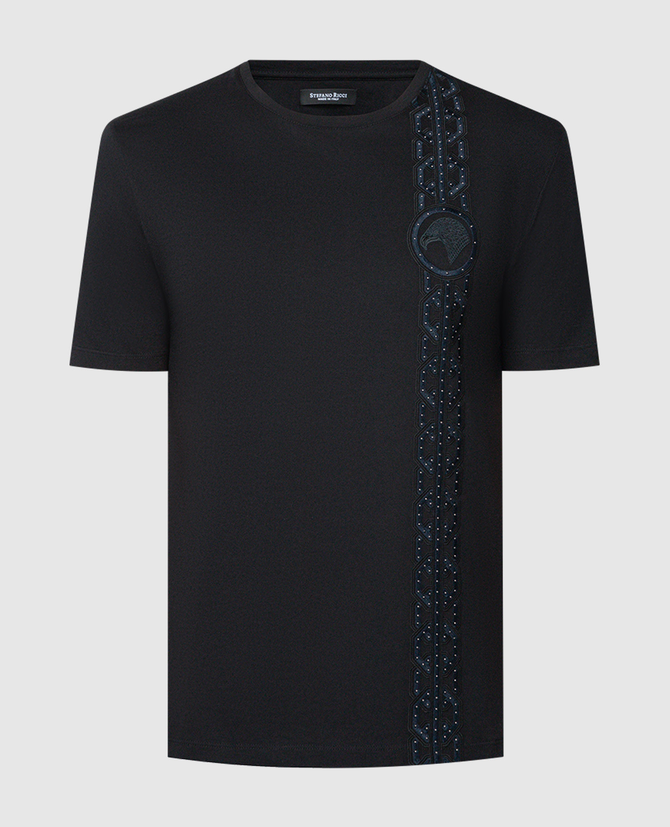Black T-shirt with embroidery