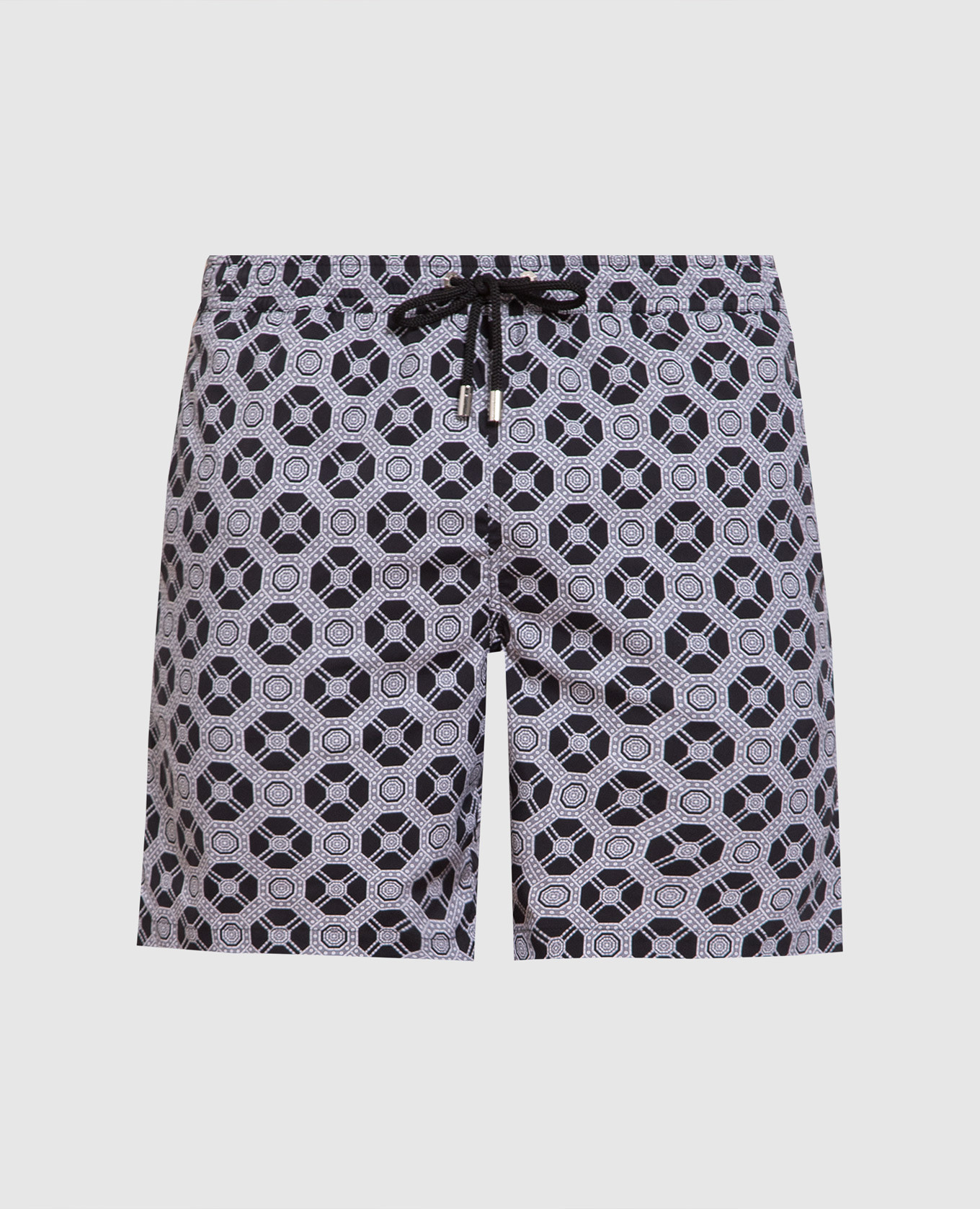 Gray printed swim shorts