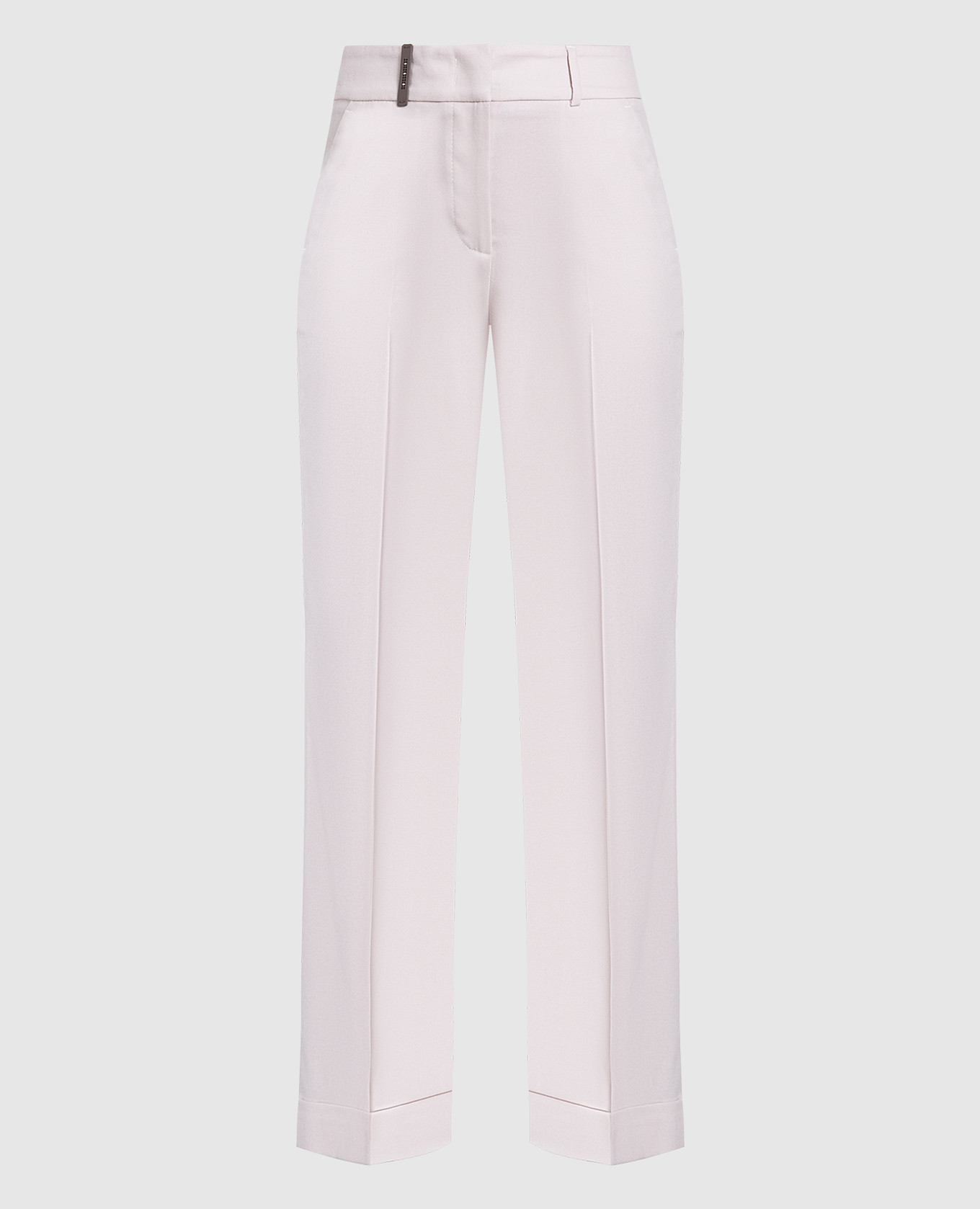 Beige pants made of wool and cashmere