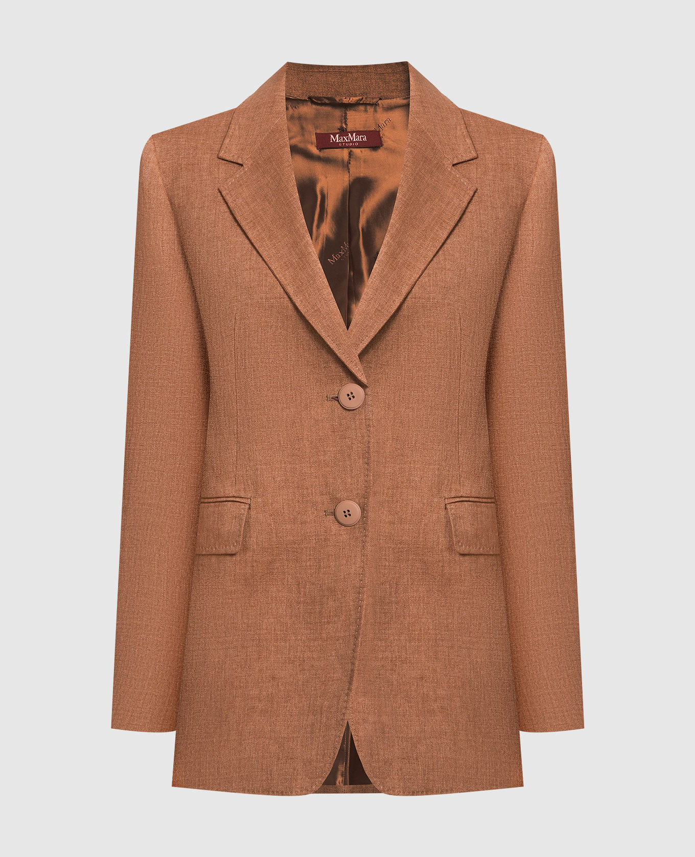 

Коричневый жакет Teca из льна., Жакеты