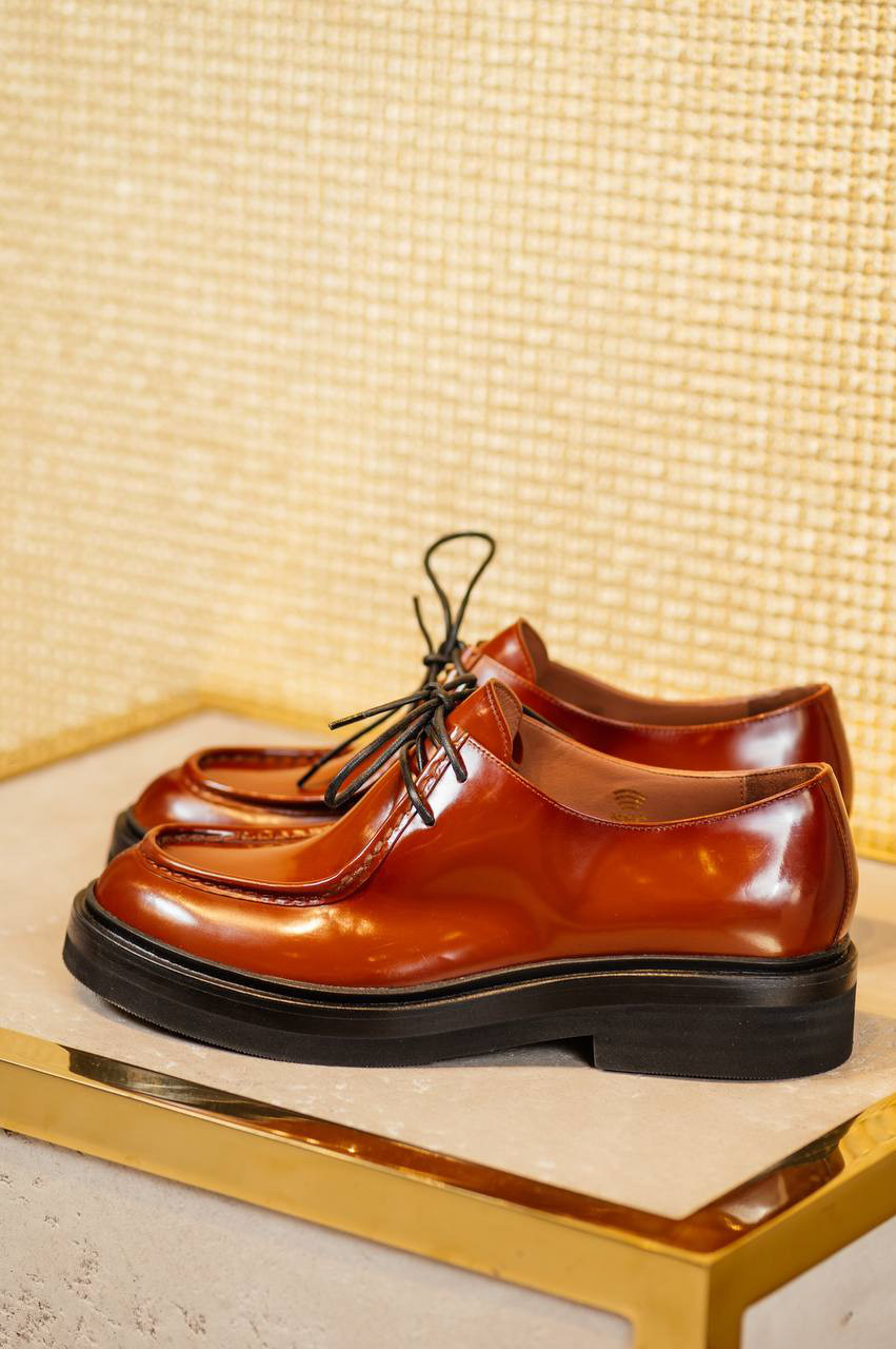 Santoni Коричневые кожаные дерби WUFM70552GOMTLPH изображение 6