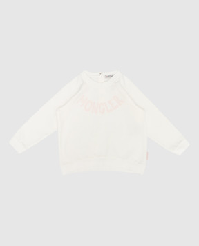 Moncler ENFANT Белый свитшот Sweatshirt c принтом логотипа 8G00003809EH