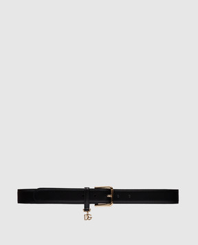 Dolce&Gabbana Чорний шкіряний ремінь з логотипом BE1635AW576