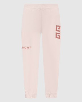 Givenchy Розовые джогера с фактурным логотипом BW50TJ3Z85