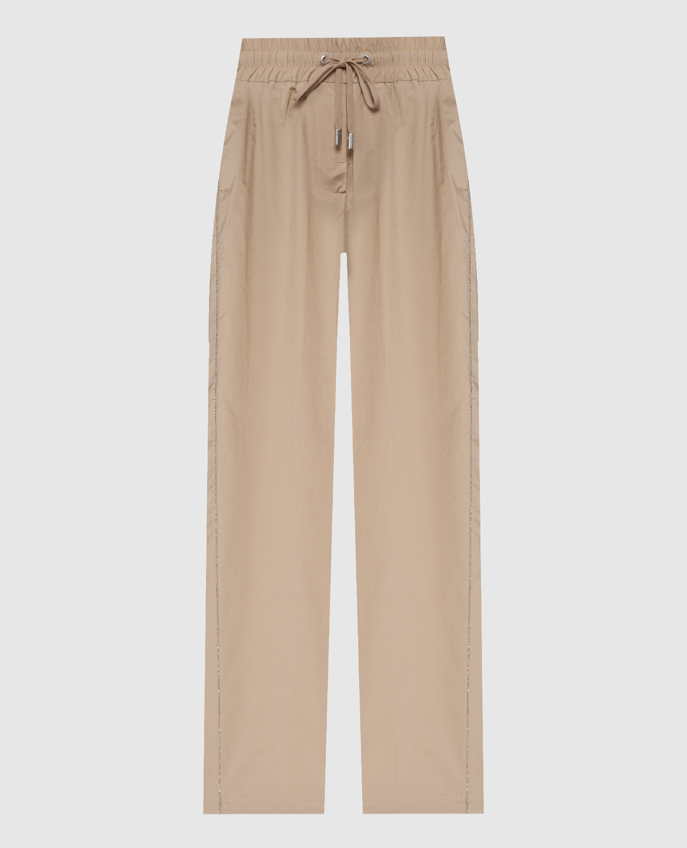 Brown pants with monil chain