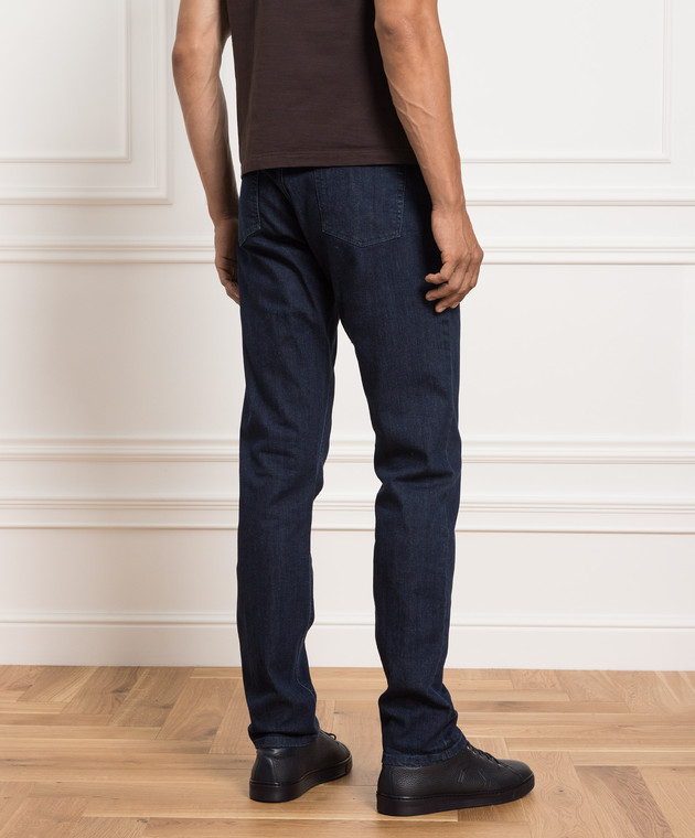 Enrico Mandelli Сині джинси з вишивкою логотипу 0MIAMI5052 зображення 4