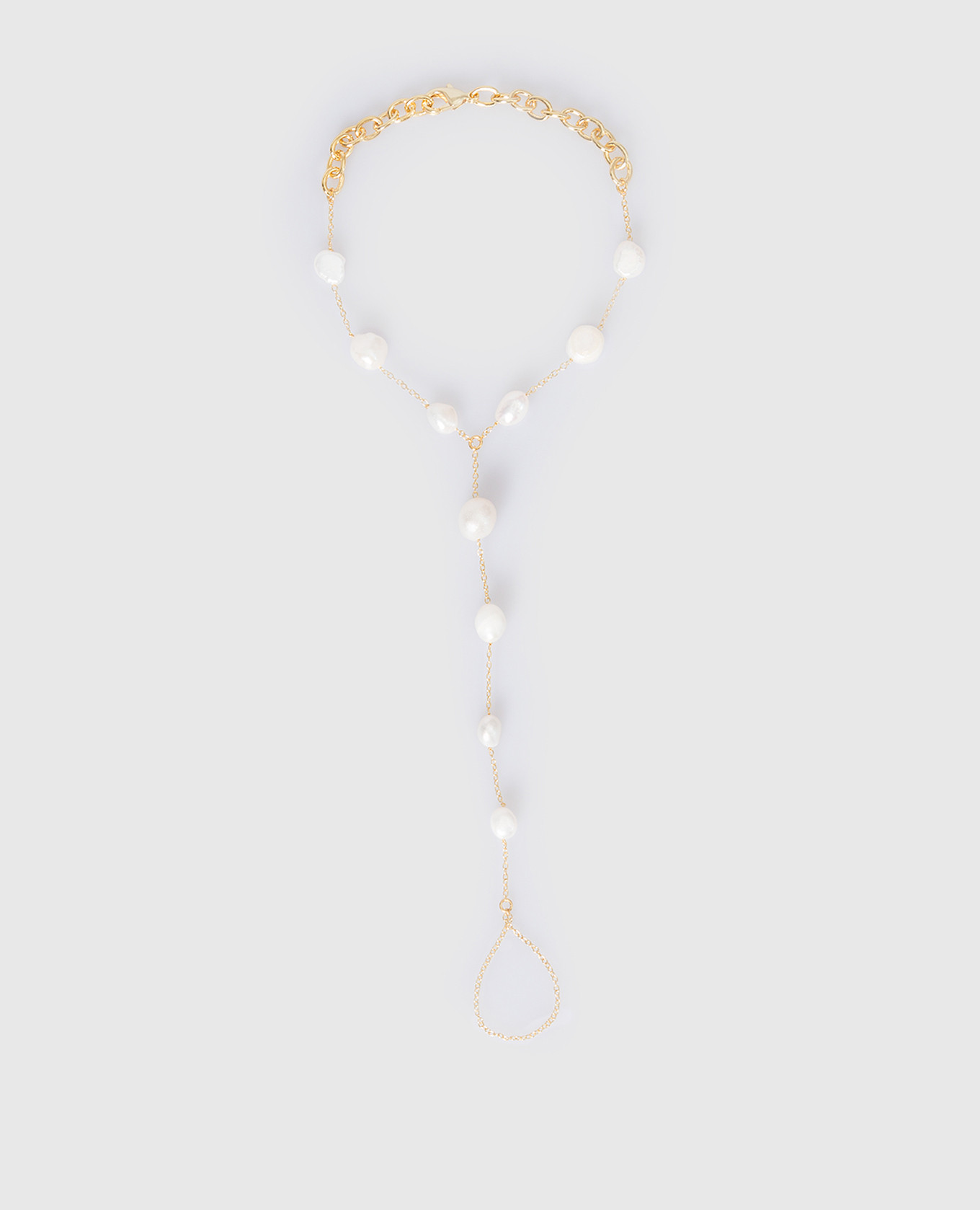 

Золотистый браслет на ногу с жемчугом, Браслеты