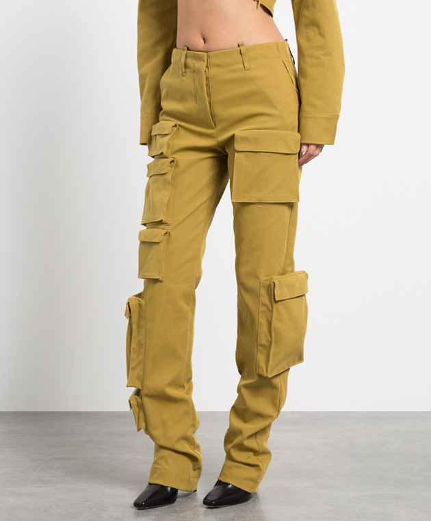 Off-White Желтые карго OWCF015F22FAB001 изображение 3