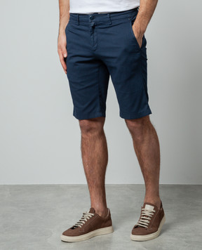 Kiton Синие шорты с шелком UFBLACK0606D