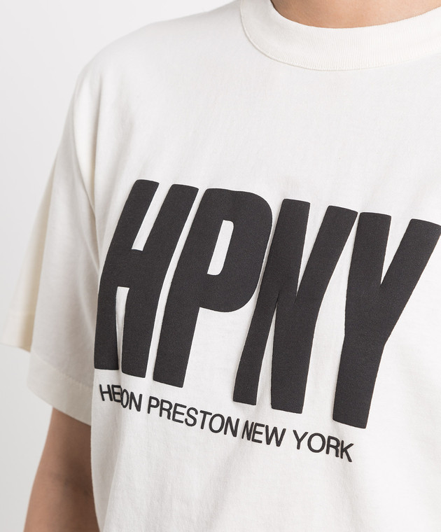 Heron Preston White t-shirt with contrasting HPNY logo HWAA032C99JER004 изображение 5