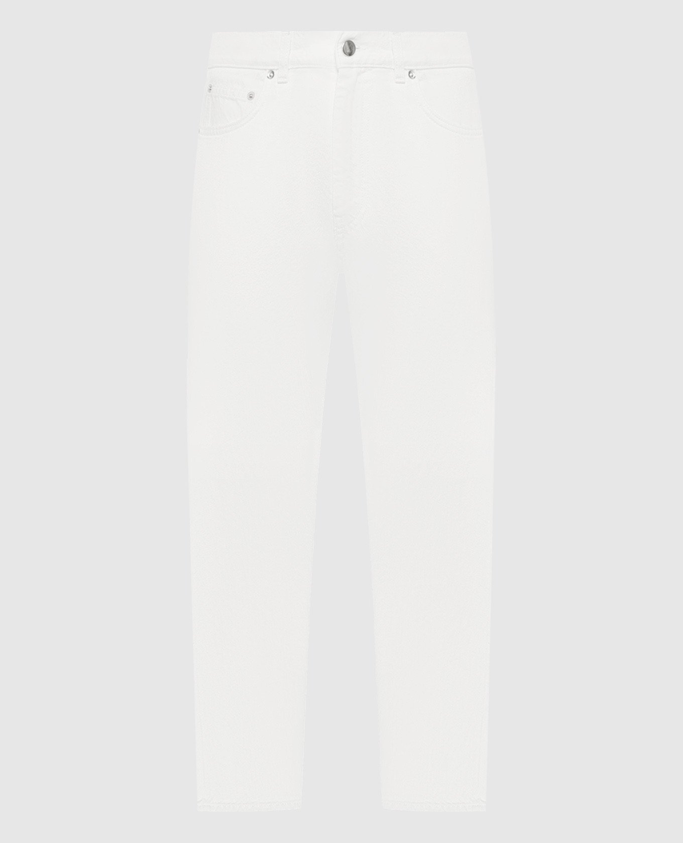 Wular jeans in white with logo patch