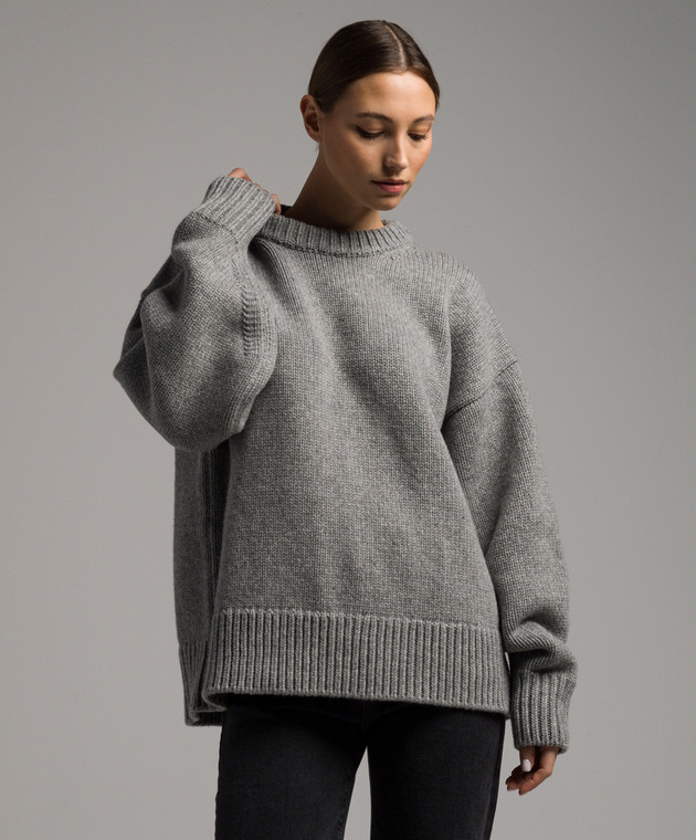 The Row Ophelia gray wool and cashmere sweater 325Y184 buy