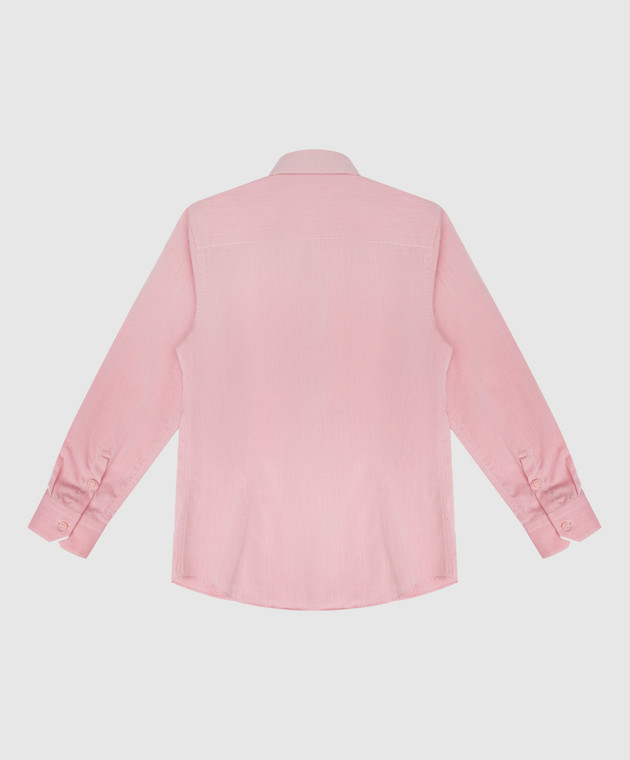 Stefano Ricci Дитяча рожева сорочка у вишивці логотип. YC003556M1450 зображення 2