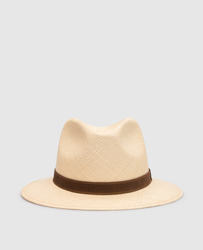 Borsalino Бежевая соломенная шляпа Country 140060