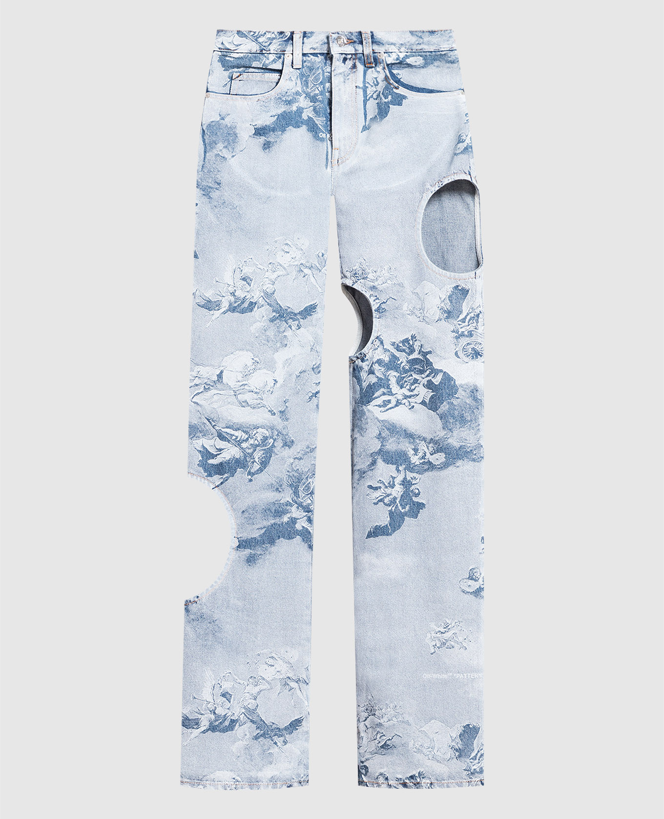 

Голубые джинсы Meteor в принт, Голубой, Прямые джинсы