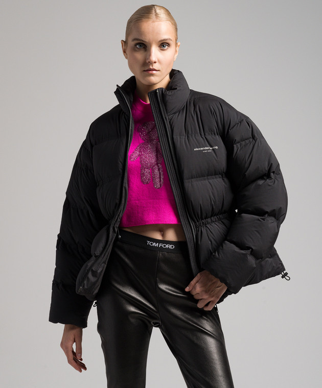 Alexander Wang - Черный пуховик с логотипом 1WC4233235 купить в Symbol