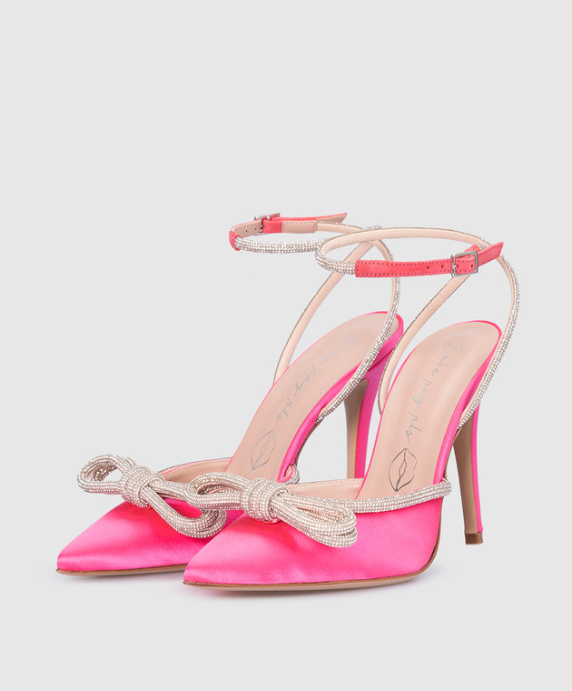 Babe Pay Pls - Cindy satin pink crystal sandals CINDYRASO buy at Symbol