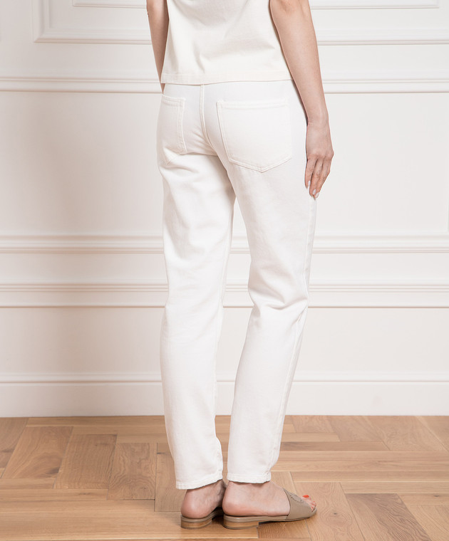 Twinset White jeans with logo patch 231TT2420 image 4