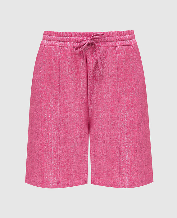Bermuda shorts with lurex