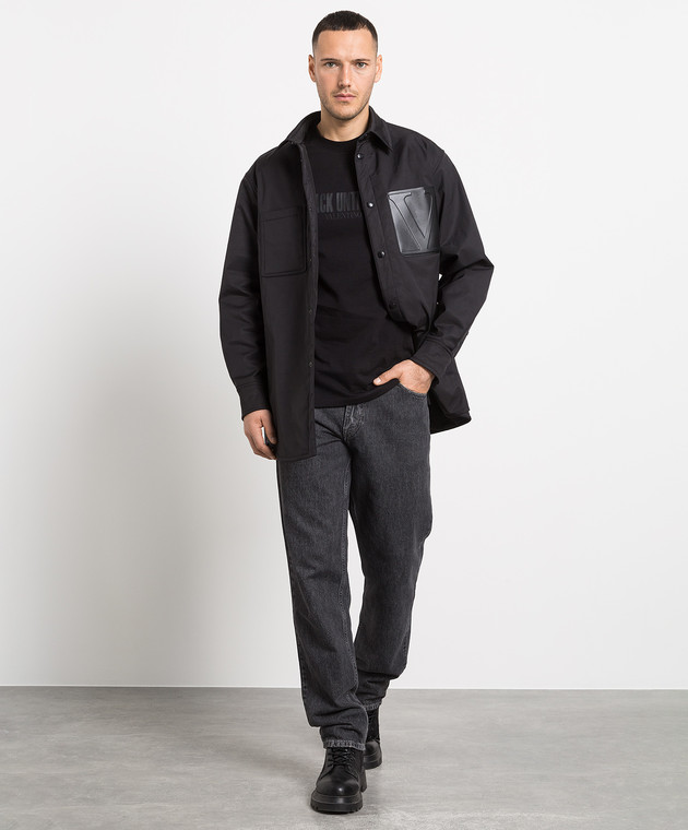 Valentino Black jacket with embossed logo 2V3CIF2190Q изображение 2
