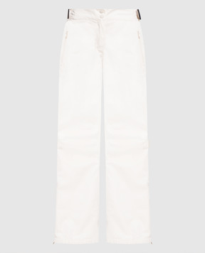 Yves Salomon Білі гірськолижні штани 23WFP013XXM20W