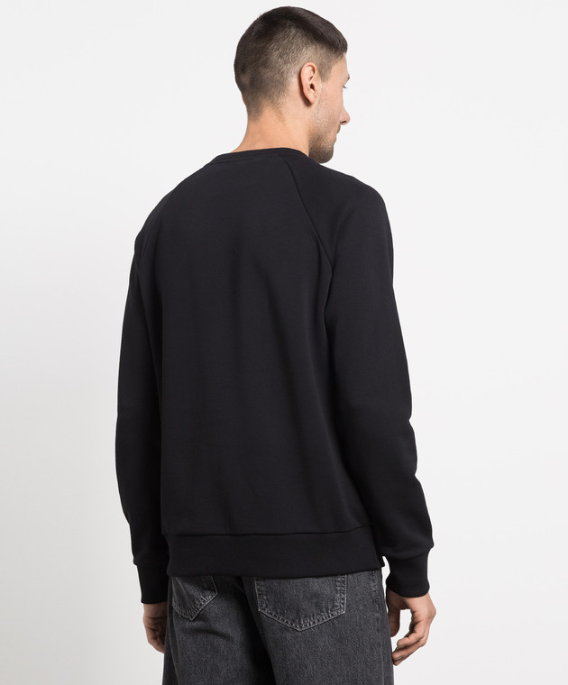 Balmain Black sweatshirt with textured logo AH1JQ005BB20 изображение 4