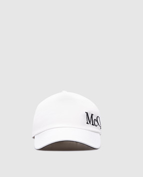 Alexander McQueen Біла кепка з контрастною вишивкою логотипа 6328964105Q