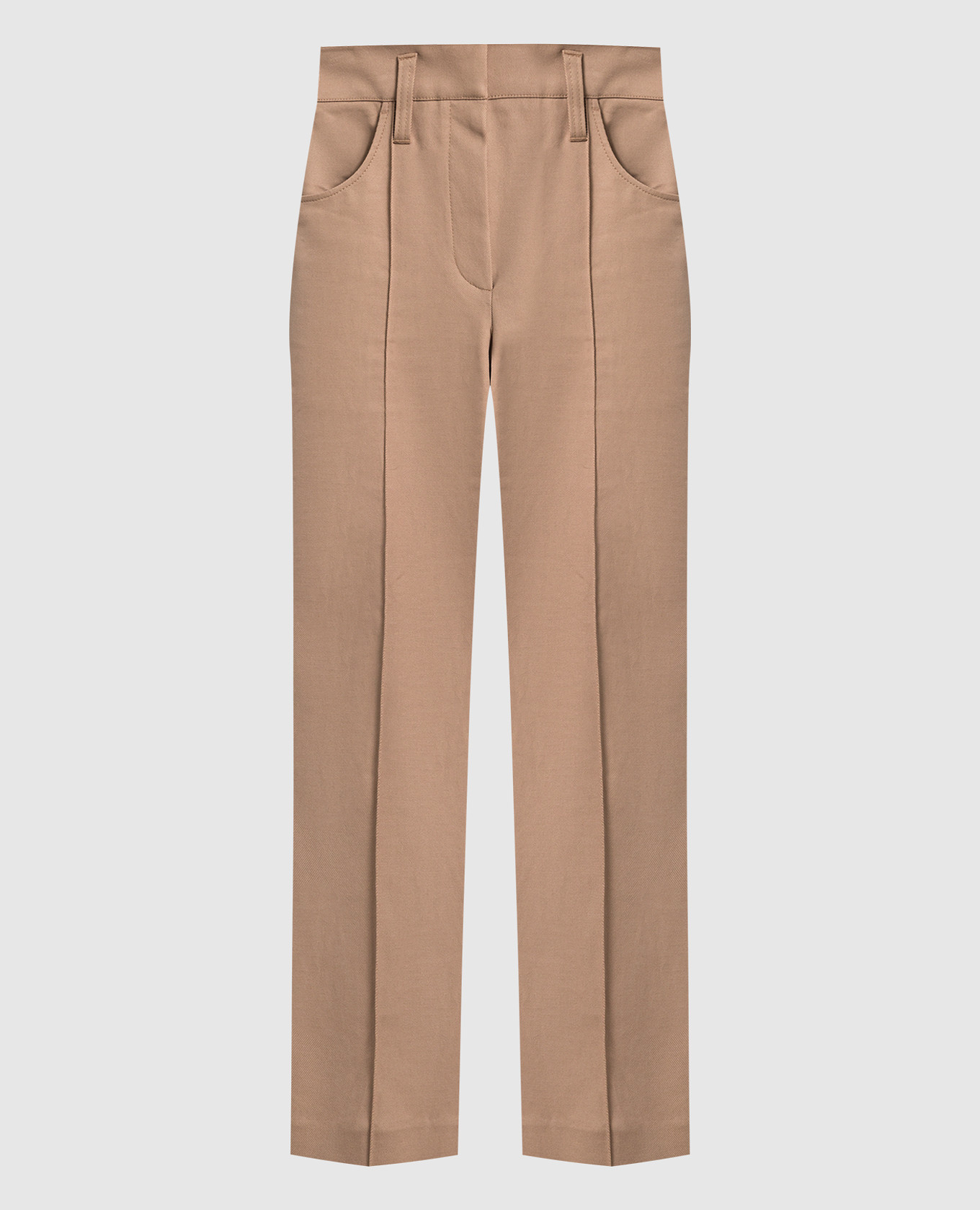Dark beige eco-brass trousers