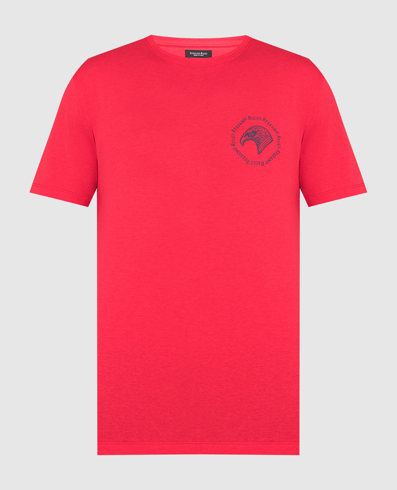 Красная футболка с принтом логотипа