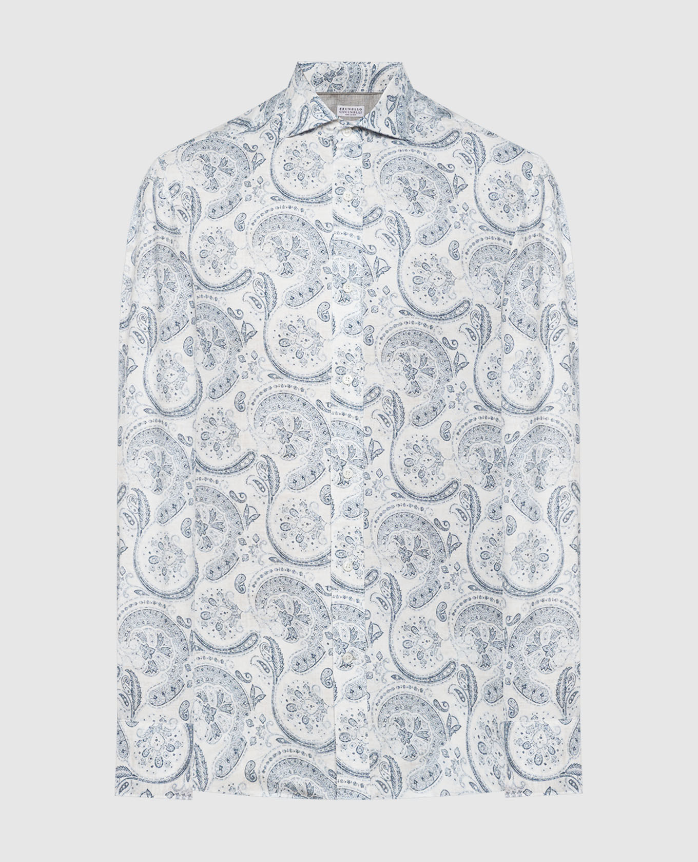 White shirt in paisley print