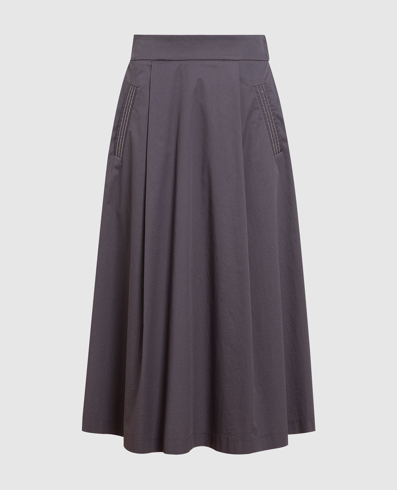 Gray midi skirt with monil chain