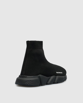 Balenciaga Детские черные снокеры Speed с логотипом 597425W2DB1