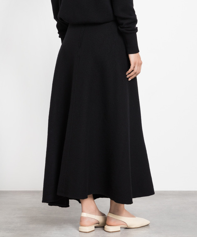 Jil Sander Black skirt of asymmetrical cut made of wool J02MA0024J14506 image 4