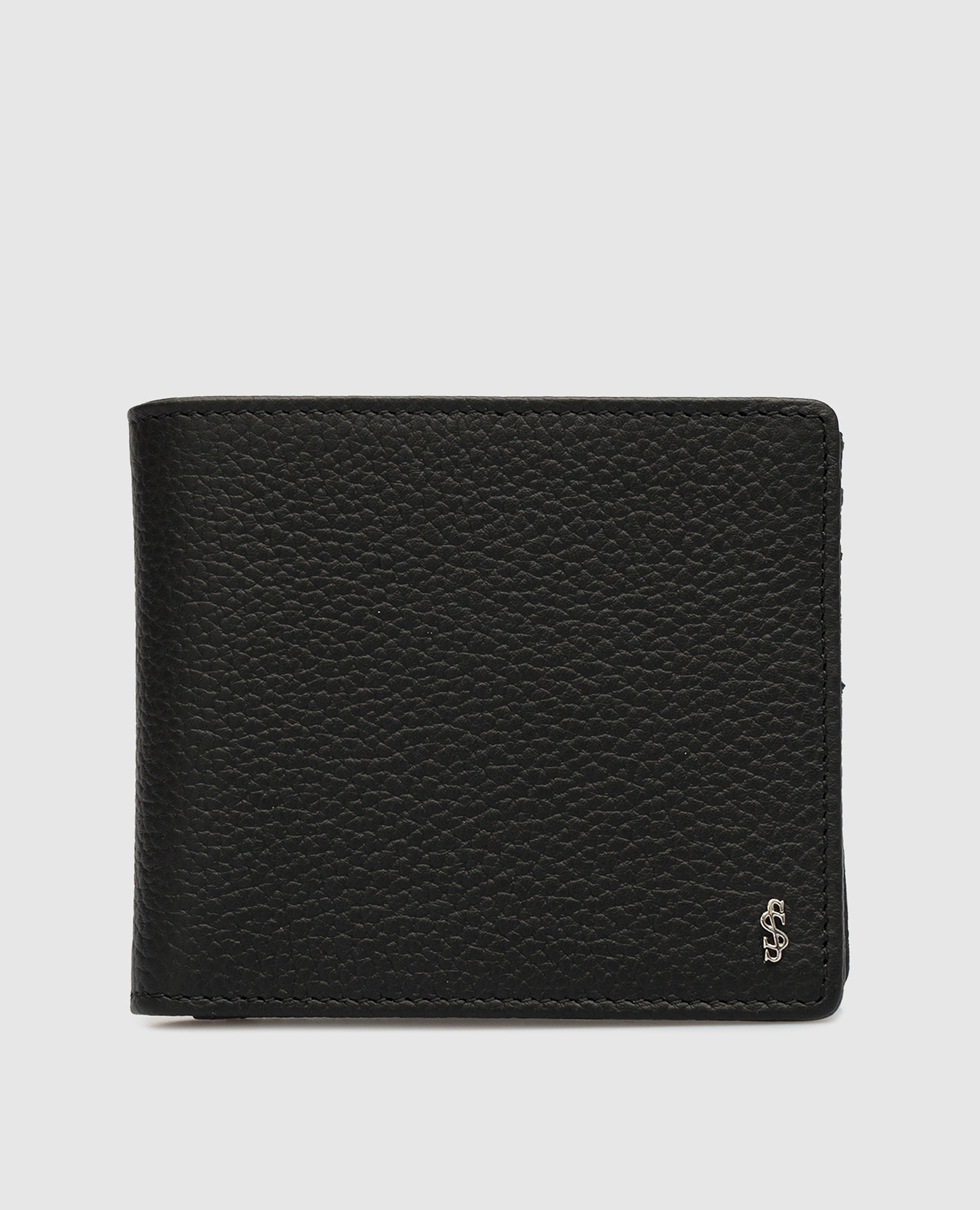 Черный кожаный портмоне с логотипом