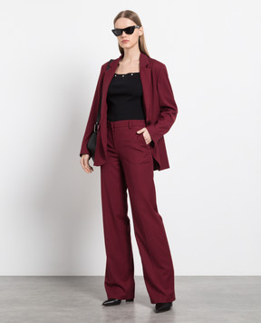 Twinset Бордові штани з логотипом 222TP2070