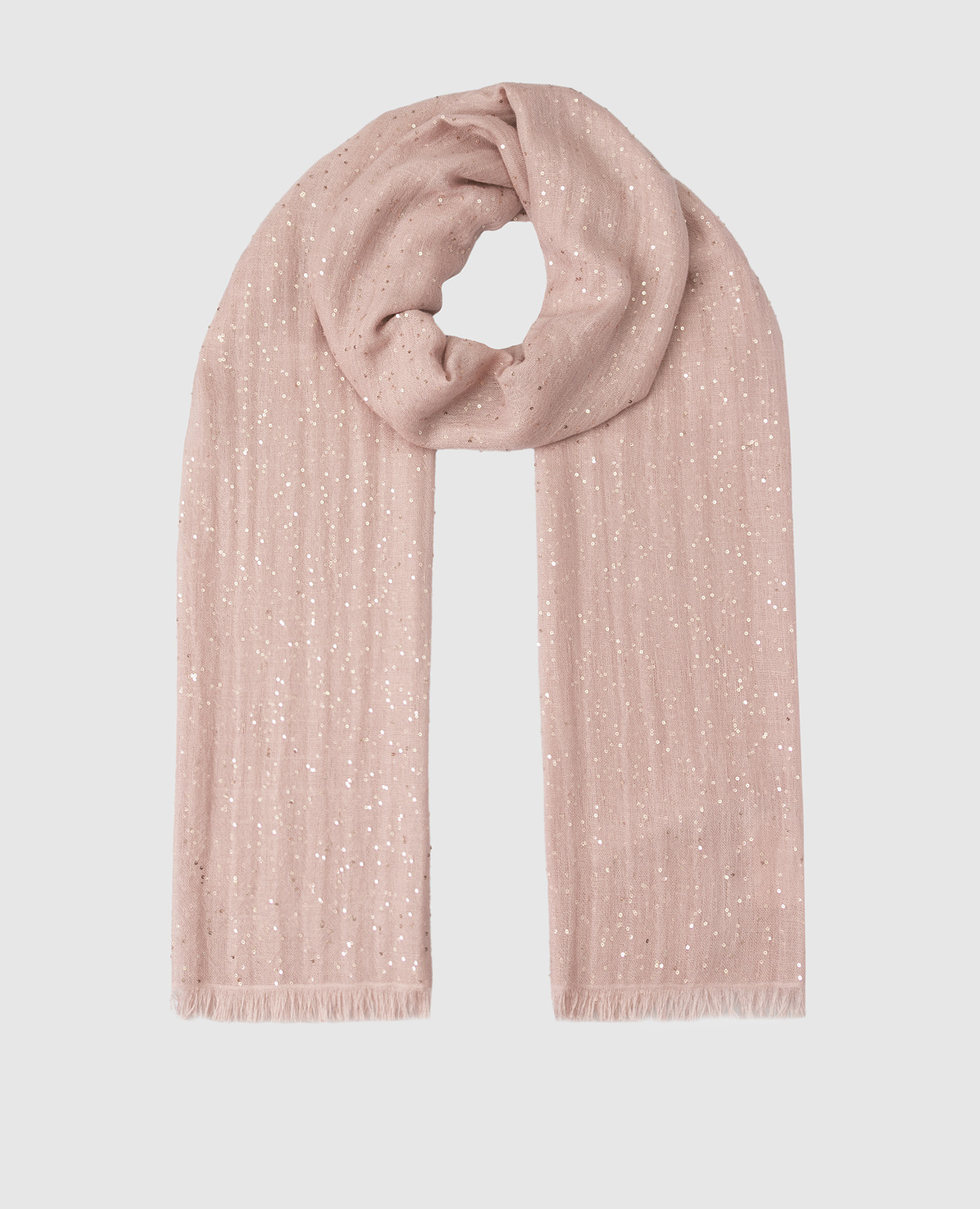Розовый шарф из кашемира и шелка