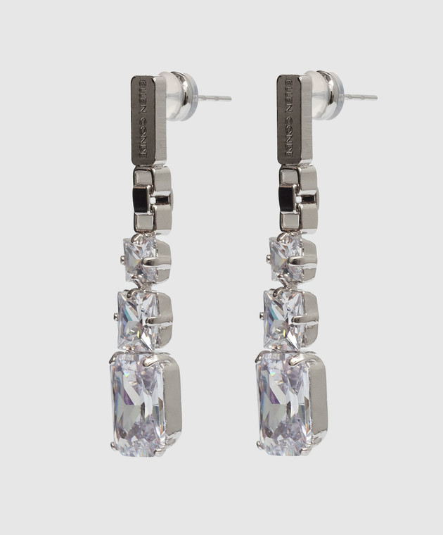 Ellen Conde Silver earrings with crystals Z50 изображение 3
