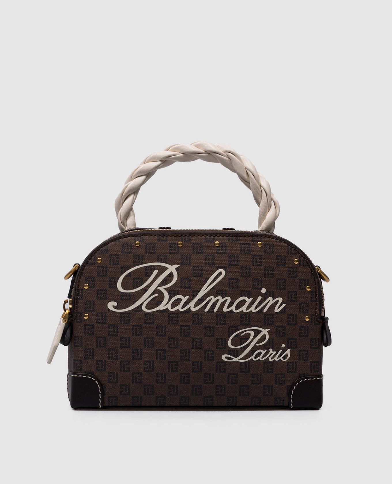 

Коричневая сумка Monogram с принтом логотипа, Коричневый, Сумки на плечо