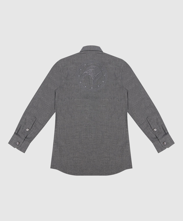 Stefano Ricci Children's gray shirt with logo embroidery YC004867M1900 image 2