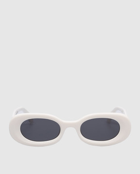 Off-White Білі сонцезахисні окуляри Amalfi з логотипом OERI087F23PLA001