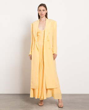 Max Mara Sportmax Жовтий двобортний плащ Lyon LYON