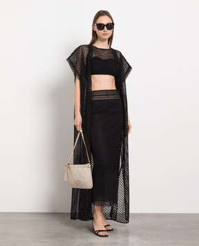 Ermanno Scervino Черный ажурный топ D424L303RVG