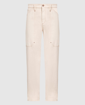 Brunello Cucinelli Світло-бежеві джинси з еколатунню MP057P5774