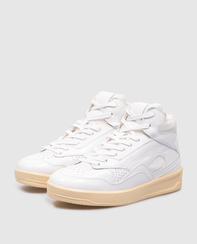 Jil Sander Білі комбіновані хайтопи з тисненням логотипа J15WS0007P4869